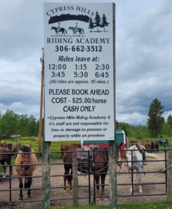 Rates and times for trail rides